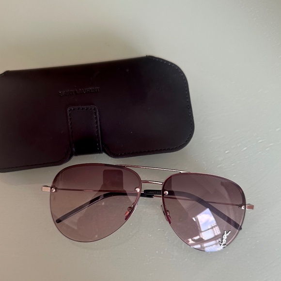 Authentic Saint Laurent CLASSIC 11 M 008 Aviator Sunglasses - Picture 5 of 8